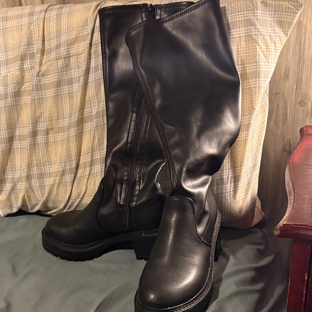 Madden Girl Black Heeled Boots